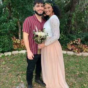 Morning lavender maxi tulle skirt